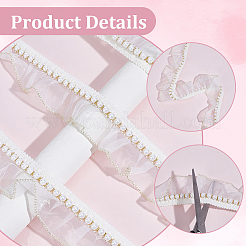 5 Yards Polyester Lace Ribbons&nbsp;OCOR-GF0006-14B-02