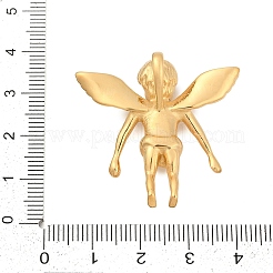 エンジェル 304 ステンレス ペンダント  ゴールドカラー  34x35x10mm  穴：9.5x5.5mm&nbsp;STAS-M206-32G-01