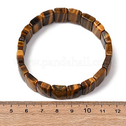 Natural Tiger Eye Beaded Stretch Bracelets for Unisex&nbsp;G-K303-02A
