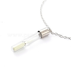 Luminous Alloy Locket Pendant Necklaces&nbsp;NJEW-F284-08B