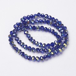 Electroplate Transparent Glass Beads Strands&nbsp;EGLA-A034-T6mm-S15