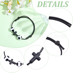30Pcs Sports Theme Acrylic Beads Braided Bead Bracelets&nbsp;BJEW-BM00013
