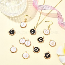 52Pcs 2 Colors Alloy Enamel Pendants&nbsp;ENAM-CJ0006-89
