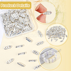 100Pcs Alloy Crystal Rhinestone Spacer Bars&nbsp;FIND-SC0021-30