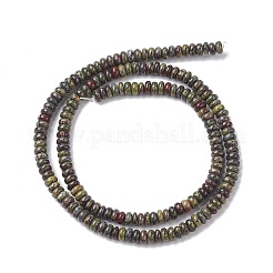 天然石オーシャンジャスパービーズ連売り  ロンデル  4.5x2.5mm  穴：0.8mm  約158個/連  15.55インチ（39.5cm）&nbsp;G-H292-A10-02