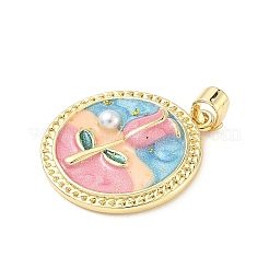 Brass Enamel Pendants&nbsp;KK-D358-01C-G