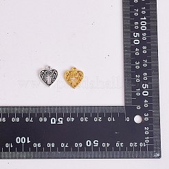 DIYペンダントジュエリー作りの発見キット  70個7スタイルの真鍮と合金と304ステンレススチールペンダントを含む  ハート＆クロス  ミックスカラー  10~17x6.5~16x0.8~2mm  穴：0.9~1.8mm  10個/スタイル&nbsp;STAS-SZ0002-66