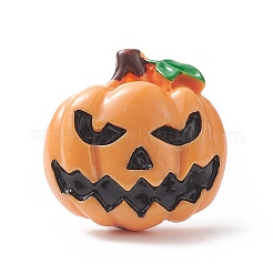 ハロウィンテーマの樹脂調節可能なリング  女性のためのシルバー真鍮ジュエリー  混合模様  内径：17mm&nbsp;RJEW-JR00554