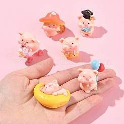 1Set Resin Pig Display Decoration&nbsp;AJEW-FS0001-25