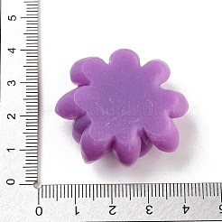 ツートンカラーの不透明樹脂デコデンカボション  3d 蓮の花  パープル  36x37x15mm&nbsp;RESI-K042-01A
