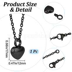 Stainless Steel Urn Ashes Necklace&nbsp;NJEW-CN0001-03B