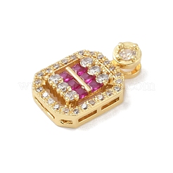 Rack Plating Brass Micro Pave Cubic Zirconia Pendants&nbsp;KK-A224-20G