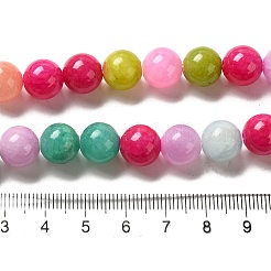 天然石イエロージェイド翡翠ビーズ連売り  染め  ラウンド  直径約10mm  穴：1mm  38~40個/連  15インチ&nbsp;JBR10mm-C