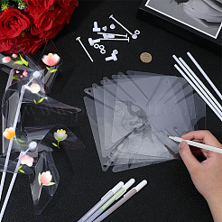 6Pcs DIY Craft PET Windmill&nbsp;DIY-CP0013-48A