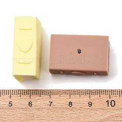 シリコーン焦点ビーズ  心温まる本  ミックスカラー  29x18.5x11mm  穴：2mm&nbsp;SIL-G013-02