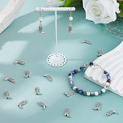 チベット風アロイペンダント80個  ブーツ  アンティークシルバー  18x11x3mm  穴：2mm  80個/セット&nbsp;FIND-DC0008-03