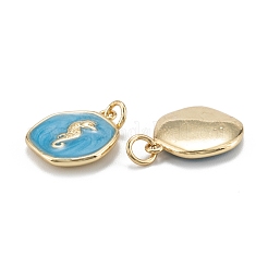 Brass Enamel Pendants&nbsp;KK-A155-08G