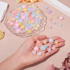 200Pcs 4 Styles Frosted Transparent Acrylic Beads&nbsp;OACR-TA0003-54