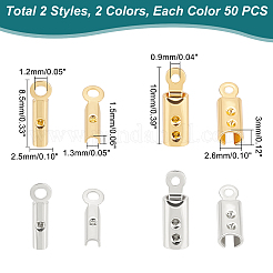 200Pcs 4 Style 316 Surgical Stainless Steel Folding Crimp Ends&nbsp;FIND-UN0001-31