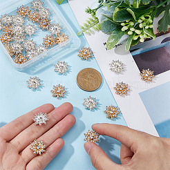 40Pcs 2 Colors Alloy Cabochons&nbsp;FIND-FH0007-88