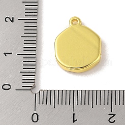 304ステンレスペンダント  ハートチャーム付きフラットラウンド  18KGP本金メッキ  15.5x13x3mm  穴：1.4mm&nbsp;STAS-A097-14G