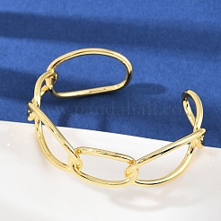 Brass Cuff Bangles for Women&nbsp;BJEW-C112-10G