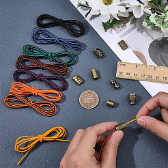 8Pcs Nylon Elastic Bands & 8Pcs Cord Ends Sets for Notbooks&nbsp;DIY-CP0013-64