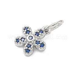 Brass Micro Pave Cubic Zirconia Charms&nbsp;KK-C156-09P-01