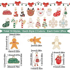 40Pcs 20 Style Alloy Enamel Pendants&nbsp;ENAM-SC0003-69