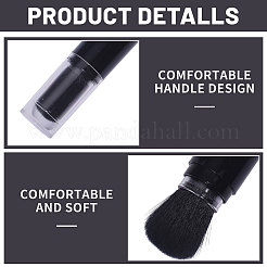 ファイバー自動粉体噴霧ブラシ  ファンデーションブラシ  ペットボトル入り  化粧品  ブラック  2.6x11.2cm&nbsp;MRMJ-WH0082-70