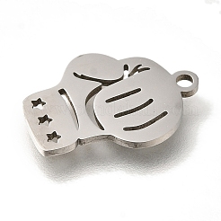 ステンレスペンダント201個  手袋チャーム  ステンレス鋼色  17.5x12x1mm  穴：1.5mm&nbsp;STAS-R136-06P