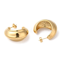 Ion Plating(IP) 304 Stainless Steel Round Earrings&nbsp;EJEW-K244-30G