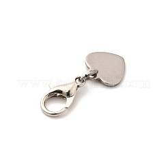 Heart 201 Stainless Steel Pendant Decorations&nbsp;HJEW-JM03571