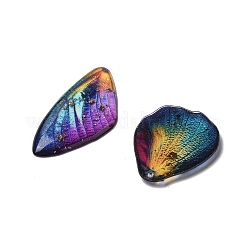4Pcs Transparent Epoxy Resin Butterfly Wings Pendants&nbsp;RESI-C057-05C
