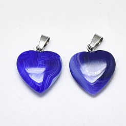 Natural Banded Agate/Striped Agate Pendants&nbsp;G-T122-24B