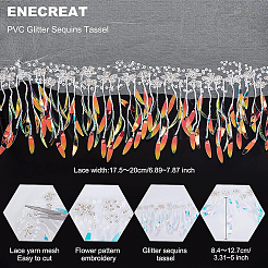 2 Yards Flower Pattern Embroidery Polyester Trimming&nbsp;DIY-BC00055-50