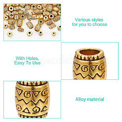 100Pcs 10 Styles Tibetan Style Alloy Beads&nbsp;FIND-HY0003-50
