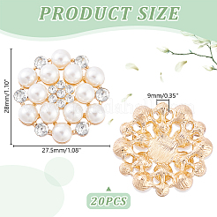 25Pcs Alloy Rhinestone Cabochons&nbsp;ALRI-GA0001-08A