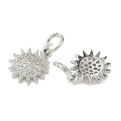 Brass Micro Pave Cubic Zirconia Pendants&nbsp;KK-D386-16P-02