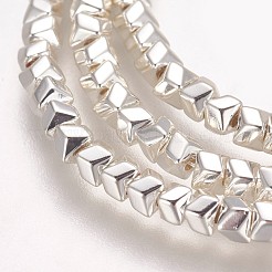 Electroplated Non-magnetic Synthetic Hematite Beads Strands&nbsp;G-P379-G02