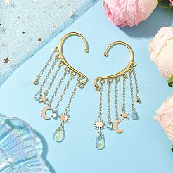 Teardrop Glass Beaded Dangle Earrings&nbsp;EJEW-TA00524