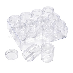 プラスチックビーズ収納ケース  長方形  透明  16x12.2x5.5cm  容量：20ml（0.67液量オンス）  約12個/セット&nbsp;C002Y