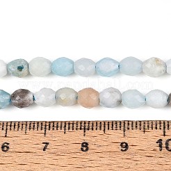 天然フラワーアマゾナイトビーズ連売り  バレル  多面カット  5.5~6.5x5~5.5mm  穴：1~1.2mm  約57~61個/連  13.98~14.17''（35.5~36センチメートル）&nbsp;G-T142-81