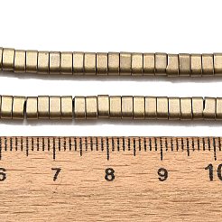 2-Hole Electroplated Synthetic Non-magnetic Hematite Beads Strands&nbsp;G-L613-A01-01D