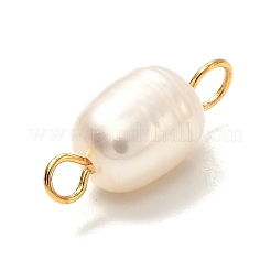 Natural Cultured Freshwater Pearl Beads Links Connectors&nbsp;X1-PALLOY-JF00941-01