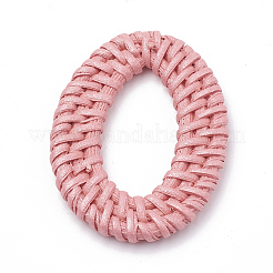 Handmade Spray Painted Reed Cane/Rattan Woven Linking Rings&nbsp;WOVE-N007-04D