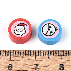 Printed Handmade Polymer Clay Beads&nbsp;CLAY-T022-12A
