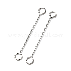 316サージカルステンレススチール製アイピン  ピアノ線9ピン  ステンレス鋼色  26ゲージ  20x2.5x0.4mm  穴：1.6mm&nbsp;STAS-YW0001-41B-P