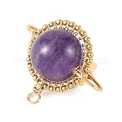 Natural Amethyst Copper Wire Wrapped Pendants&nbsp;PALLOY-TA00426-02