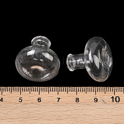透明なガラスビーズ容器  ロンデル  透明  2.35x2.15cm  内径：0.45のCM&nbsp;GLAA-G123-10